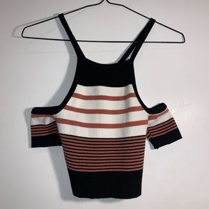 papaya ribbed crop top 🤍